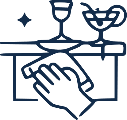 Bar and High-Touch Surface Cleaning